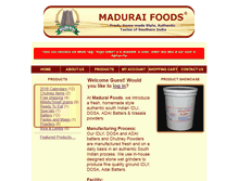 Tablet Screenshot of maduraifoods.com